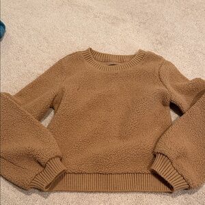 Abercrombie & Fitch Cozy Sherpa Tan Sweater sz xxs